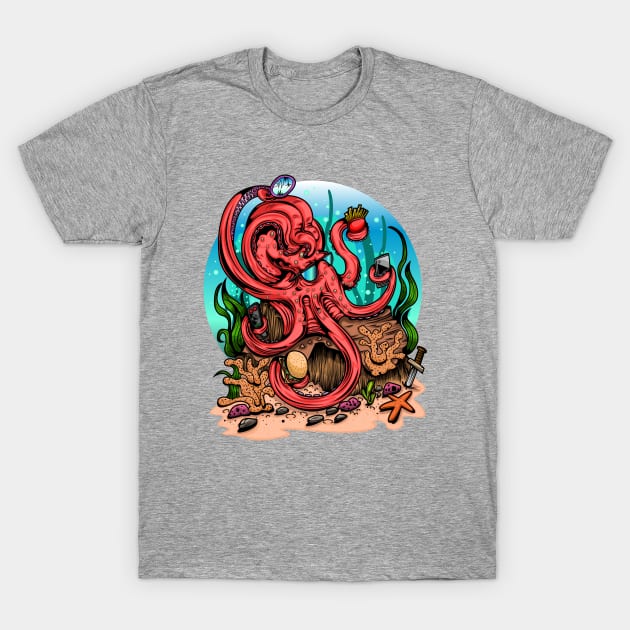 Multi Task Octopus T-Shirt by adamzworld